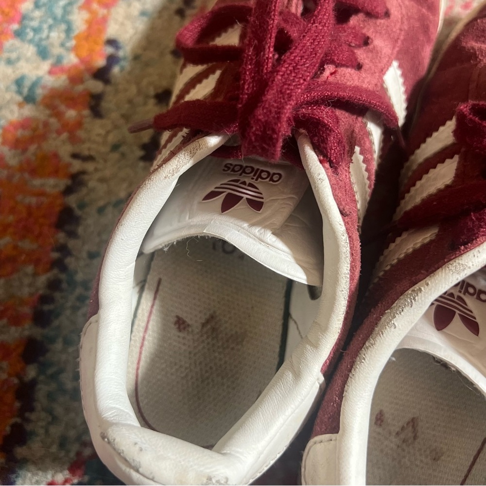 Adidas Kids Gazelle Maroon Sneakers 11.5 - Picture 8 of 9